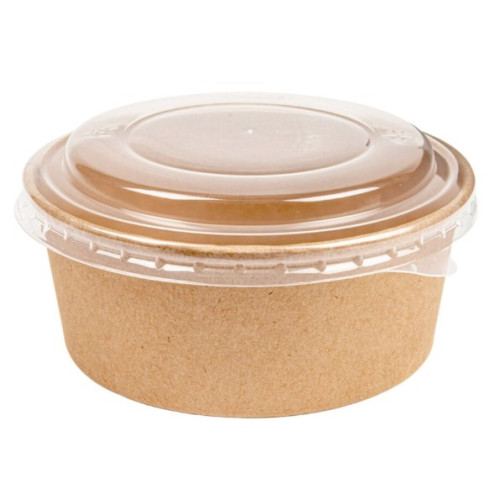 SALADIER+COUV 750ML Ø15/12X6CM KRAFT...