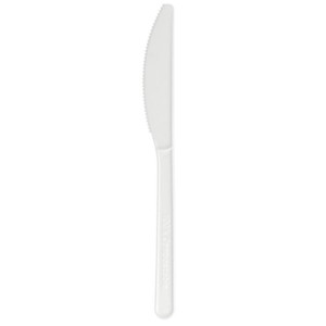 50 COUTEAUX 18 CM BLANC CPLA