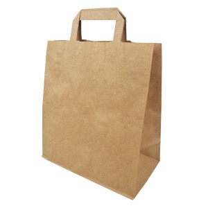 SAC PAPIER BRUN 26+14X29CM...