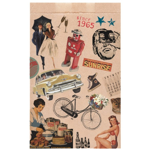 SACHETS PLATS VINTAGE 19+8x35CM KRAFT...